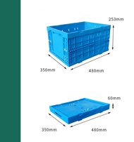 Boîte de stockage logistique pliable en PP recyclable, empilable et pliable
