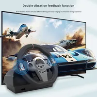 Volante de Juego Giratorio de 270 Grados con Joystick para PC, PS3, PS4, Xbox y Nintendo Switch con Pedal de Audio