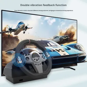 Volante de Juego Giratorio de 270 Grados con Joystick para PC, PS3, PS4, Xbox y Nintendo Switch con Pedal de Audio - Product Image 4