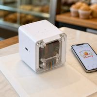 Printer Wifi Nirkabel MBrush, Printer Inkjet Warna Portabel Kecil untuk Ponsel, Mesin Pencetak Makanan