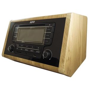 Stereo System With Radio <b>Bluetooth</b> SD USB <b>AUX</b> 100W Wood Finish - Product Image 2
