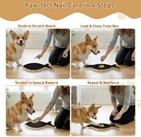 Tapis interactif d'entraînement pour chiens, grattoir à ongles réglable, planche de soin des ongles pour chiens avec papier abrasif remplaçable