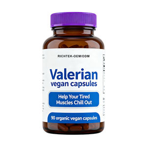 Suplementos de Cápsulas de Extrato de Valeriana Orgânica de Alta Qualidade Feitos com Extratos Herbais Naturais, Sem OGM e Sem Glúten - Product Image 4