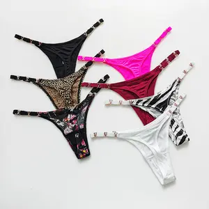 Quick Dry Fashion Low Rise T Back Panties Women Sexy G-string Thong Fancy Ladies Erotic Briefs