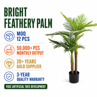 Faux palmier en pot, verdure artificielle pour intérieur et extérieur, décoration de maison, bureau, aménagement paysager commercial, feuilles réalistes, ODM personnalisé