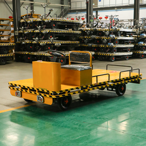 Carros de Mano de Plataforma Plana de 4 Ruedas con Capacidad de Carga de 1 Tonelada, Carro Eléctrico de Plataforma Plana para Logística y Almacén - Product Image 3