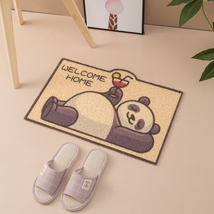 Tapis en PVC <span class=keywords><strong>personnalisé</strong></span> avec impression en bobine <span class=keywords><strong>personnalisé</strong></span> pour votre famille <span class=keywords><strong>Paillasson</strong></span> de bienvenue avec animaux domestiques et enfants Tapis <span class=keywords><strong>d</strong></span>'<span class=keywords><strong>entrée</strong></span> antidérapant - Product Image 1