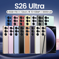 Nuevo Teléfono Inteligente 5G S26 Ultra Desbloqueado, 16GB+1TB, Pantalla HD de 7.3 Pulgadas, Cámara de Belleza de 72+108MP, Android 14, Doble SIM, CDMA, para Juegos