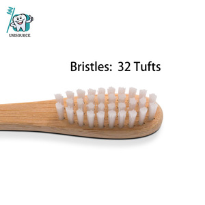 Natural Bamboo Toothbrush <b>Soft</b> Nylon Bristles Hotel Use Manual Toothbrushes Packaged In Cardboard <b>Box</b> - Product Image 4