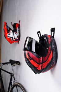 Suporte de capacete de metal fixado na parede, prateleira exibe chapéu do capacete - Product Image 6