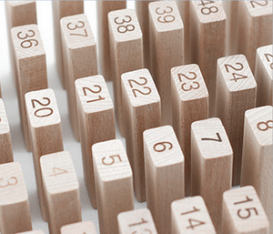 Wooden Tumbling tower numbers stacking building blocks educational toy math games set - Product Image 3