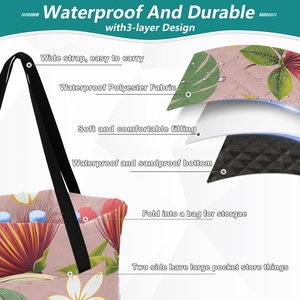 Hawaiian Custom Lehau Flower 3D Digital Sublimation Print <b>Picnic</b> Mats 60X80in Portable Roll up Folding Square Outdoor <b>Picnic</b> Bag - Product Image 4