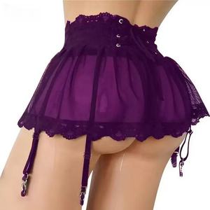 Ensemble de Lingerie Érotique Attrayante pour Femme, Nuisette Sexy Babydoll, String à Fermeture Avant, Décoration en Dentelle, Robe de Nuit ODM Légère - Product Image 5