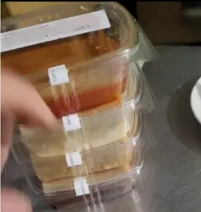 Récipients à emporter à clapet de 12oz Récipients à emporter hermétiques Boîte en plastique scellée pour tranche de gâteau Bonbons et salade