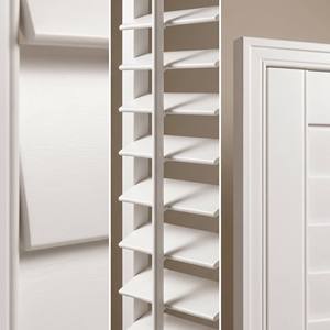 <span class=keywords><strong>Volets</strong></span> de porte à la française en bois massif de Paulownia, peints, sur mesure, à montage encastré/extérieur, OEM, usage quotidien - Product Image 4