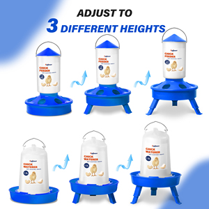Set Mangiatoia e Abbeveratoio Sospeso per Pulcini, Set Alimentatore e Abbeveratoio per Pollaio - Product Image 5