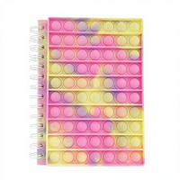 Pop It Federmäppchen-Set aus Silikon, einfache Stiftebox, Fidget-Notizbuch-Spielzeug zur Stresslinderung für Kinder und Erwachsene