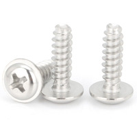 Vis autotaraudeuses à tête cylindrique cruciforme en acier inoxydable 304 avec rondelle, à queue plate, pour circuits imprimés (PWB)