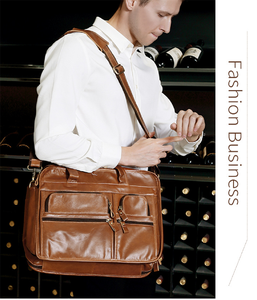 Nuevo Maletín <span class=keywords><strong>de</strong></span> negocios Vintage informal <span class=keywords><strong>para</strong></span> <span class=keywords><strong>hombre</strong></span>, bolso <span class=keywords><strong>de</strong></span> cuero genuino <span class=keywords><strong>de</strong></span> 15,6 ", bolso <span class=keywords><strong>para</strong></span> ordenador portátil <span class=keywords><strong>para</strong></span> <span class=keywords><strong>hombre</strong></span> - Product Image 3