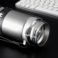 Nouvelle tasse thermos à double paroi en acier inoxydable 316, grande capacité, pour usage domestique, logo personnalisable, paille, isolation 6-12 heures
