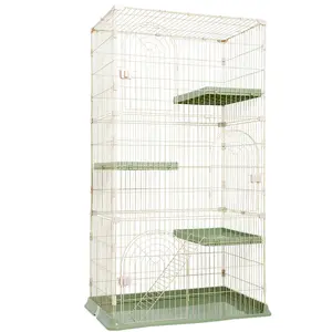 Nouveau Design sécurisé, plusieurs couleurs, grand espace, Villa pour chat, maison, animalerie, affichage, Cages pour chats d'occasion, Cage piège en acier inoxydable