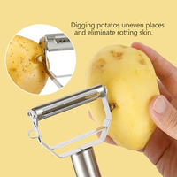 Keukenaccessoires RVS spiraalvormige draaibare julienne-snijder voor groenten, wortelen, aardappelen, fruit, meloen, gadget, schilmesje