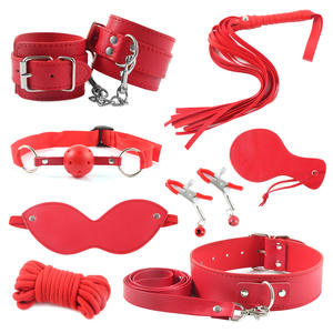 SM para Parejas, Juego de Roles Fetichistas, Bondage, Estampado de Leopardo, Esposas de Cuero, Látigo, Collar, Mordaza, 18+, Set de Restricción - Product Image 3