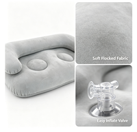 Canapé gonflable rembourré épais en PVC, chaise longue portable avec accoudoirs pour l'extérieur et la chambre