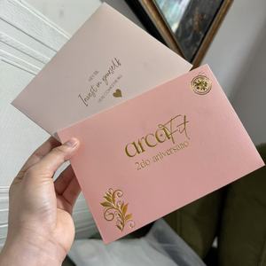 Invitation de fête de mariage imprimée personnalisée carte-cadeau de remerciement emballage d'enveloppe d'expédition en papier perlé - Product Image 2