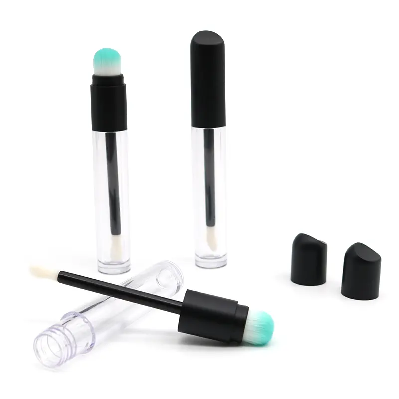 wholesale custom lip gloss containers liquid lipstick liquid foundation liquid blush containers with makeup brush