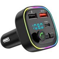 Chargeur USB rapide QC3.0 type-c EQ Bluetooth kit d'appel mains libres Bluetooth modulateur Audio sans fil transmetteur fm lecteur mp3 de voiture