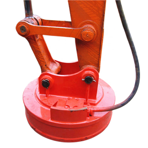 धातु स्क्रैप्स के लिए इलेक्ट्रोमैग्नेट को ऊपर उठाने और इस्पात हैंडलिंग के लिए खुदाई के लिए गोल डिजाइन के लिए 1 टन क्षमता चुंबकीय लिफ्टर - Product Image 1