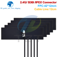 Antena Interna WIFI TZT de 2.4 GHz, FPC 5dBi, Conector IPX IPEX, Antena Omnidireccional, Sistema WLAN IEEE 802.11 b/g/n