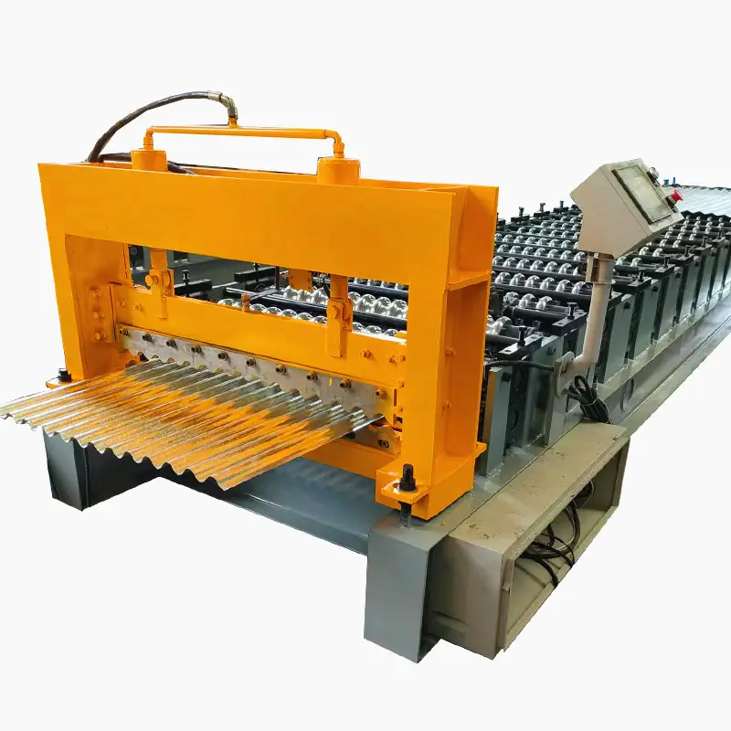 Building material corrugated iron sheet roofing tile making machine Curly steel roof panel roll forming machine