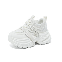 Женские кроссовки на платформе в стиле Dad Shoes, коллекция Осень 2026, на толстой подошве, из микрофибры, с цветовыми блоками, увеличивающие рост, повседневные, стильные