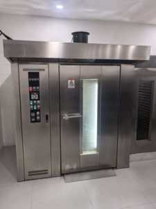 Four à pain rotatif industriel pour boulangerie, 16, 64, 32 plateaux, à gaz - Product Image 6