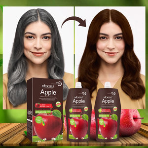 MOKERU Crema Colorante per Capelli Premium Red Apple, Senza Ammoniaca ad Azione Rapida, Nero/Marrone, 500ml X 2, Vendita all'Ingrosso - Product Image 3