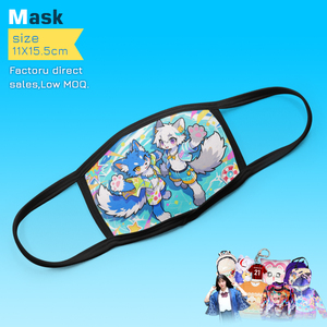 Masker wajah Anime Kawaii kustom desain elegan dan ringan ruang tebal masker katun - Product Image 2