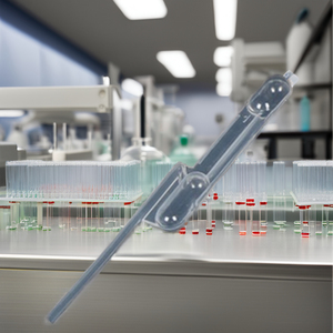 ปิเปตต์พลาสติกเหลวแบบใช้แล้วทิ้งปราศจากเชื้อดีไซน์หลอดไฟคู่พร้อมช่วงปริมาตร20ul-300ul สำหรับการถ่ายโอนในห้องปฏิบัติการ - Product Image 6