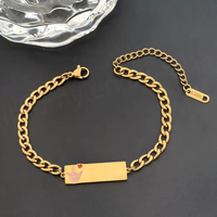 Pulseras de Flores Chapadas en Oro para Niños, Pulseras de Acero Inoxidable de Moda para Joyería al por Mayor