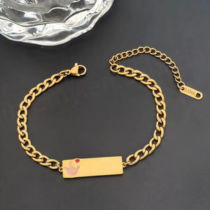 Custom Cute Children's <b>Gold</b> Plated Flower <b>Baby</b> <b>Bracelets</b> Fashion Stainless Steel <b>Bracelets</b> for Jewelry Wholesale - Product Image 5