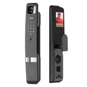 Digital 8 Languages Smart Home Tuya Wifi App 3D Face Intelligent Fingerprint Password Card Key Smart Door Lock