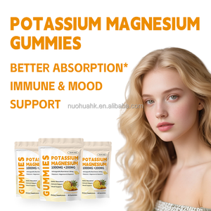Custom Printed Potassium Magnesium Vitamin D Gummies Stand Up <b>Pouch</b> Zipper Top Supplement Packaging Bag - Product Image 5