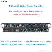 Amplificateur de puissance numérique 4 canaux 5200W XTi-4004, amplificateur audio professionnel 1U pour rack