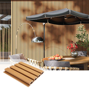 Chống cháy đầy đủ Ốp capped co-đùn Gỗ Ngoài Trời tường ốp 3D dập nổi rãnh WPC tường Bảng điều khiển bên ngoài <span class=keywords><strong>Composite</strong></span> - Product Image 2