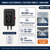 Cargador de Vehículos Eléctricos AC Wallbox 11kW 22kW Compatible con OCPP 1.6J, Gestión de Flotas, Estacionamiento de Hoteles, Uso Comercial, Tipo 2, Certificado CE ISO