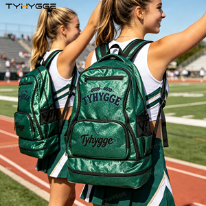 Sparkly Glitter Cheer Backpack <strong>for</strong> <strong>Girls</strong> All Ages, Dance Cheer <strong>Bag</strong> With Custom Rhinestone Logo, <strong>Black</strong> Glitter Cheer <strong>Bag</strong> - Product Image 4