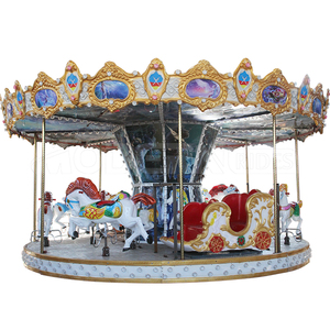 <span class=keywords><strong>Carrusel</strong></span> Móvil Plegable / <span class=keywords><strong>Carrusel</strong></span> Montado en Remolque con Caballos Pintados para Eventos de Carnaval y Centros Comerciales - Product Image 2