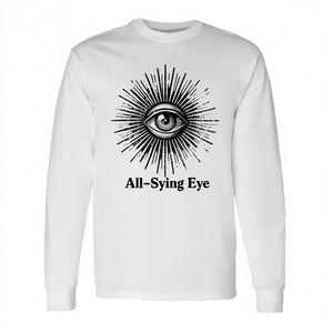 T-shirt à manches longues avec symbole mystique de l'Œil tout-voyant vintage, produit promotionnel haut de gamme - Product Image 2