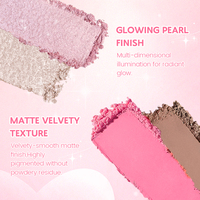Palette de maquillage en poudre pour surligneur 4 couleurs, palette de surligneur scintillant à haute pigmentation pour le visage, cadeau idéal